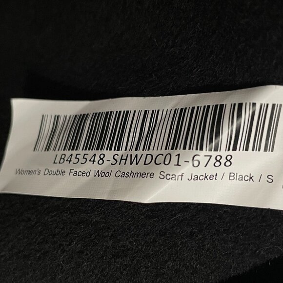 NEW Quince Double Faced Merino Wool Scarf Coat S Black - Picture 16 of 16